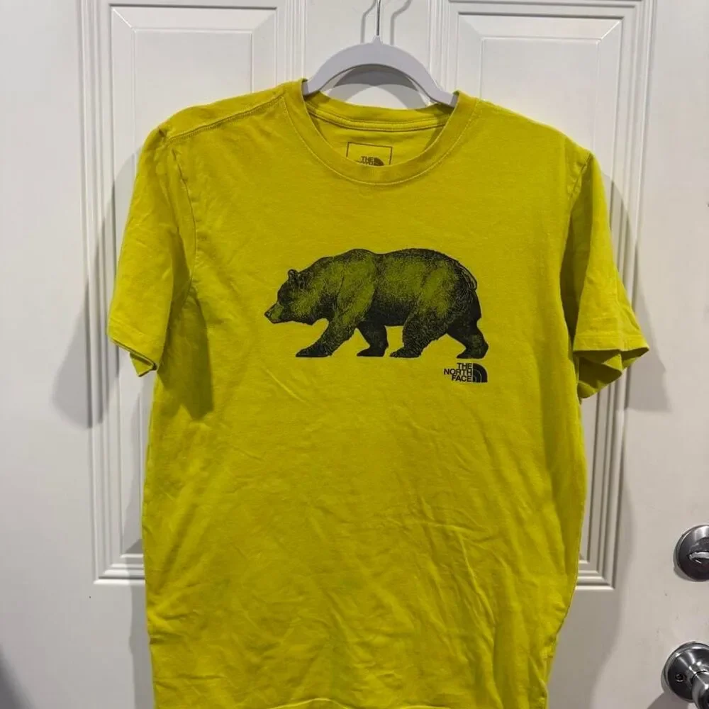 The-north-face Men's Yellow and Green T-shirt